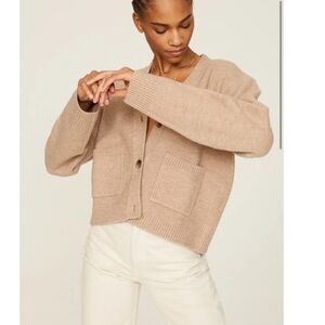 Thakoon Beige Pocket Front Cardigan